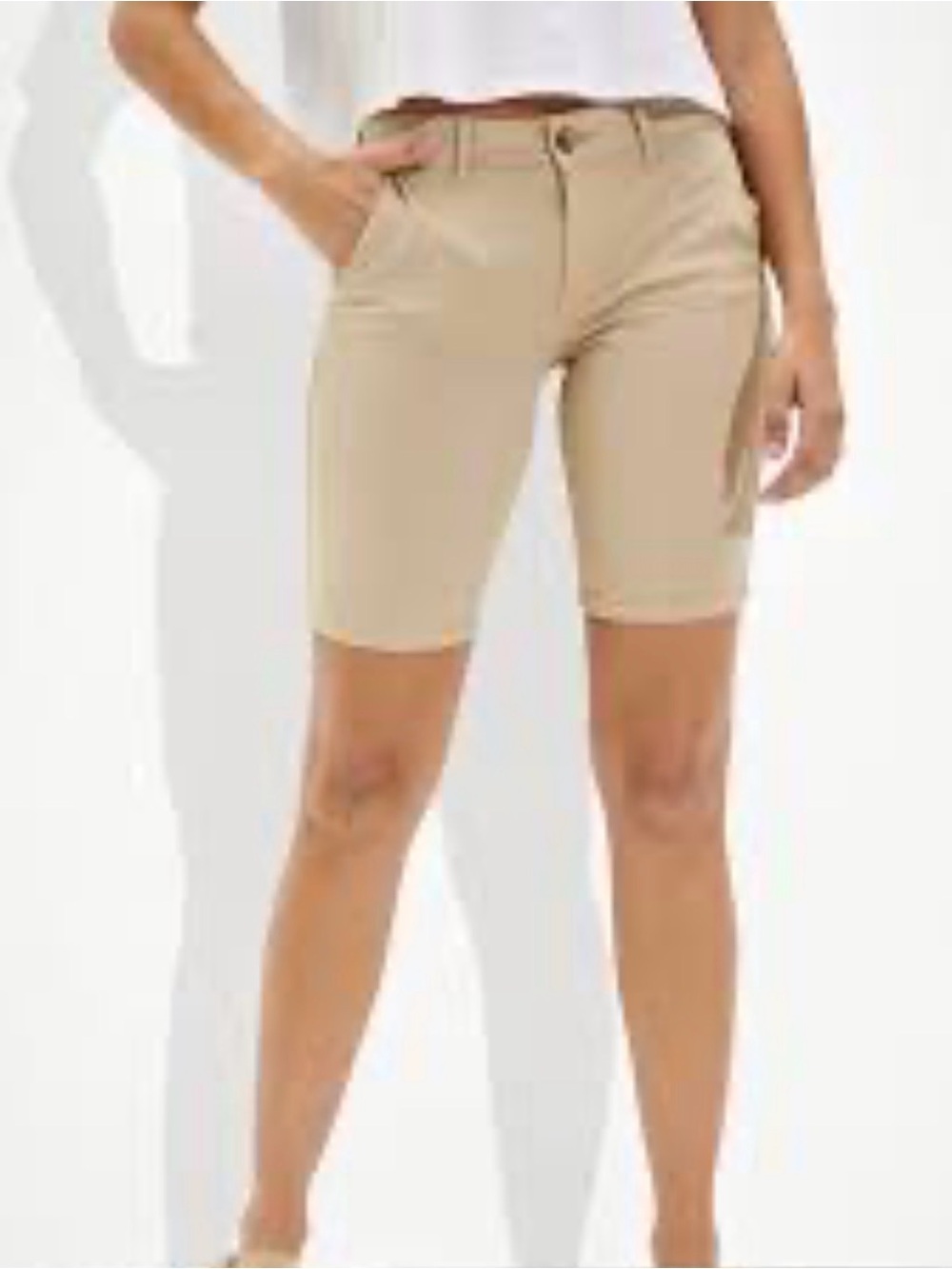 American Eagle Outfitters Beige Bermuda Shorts